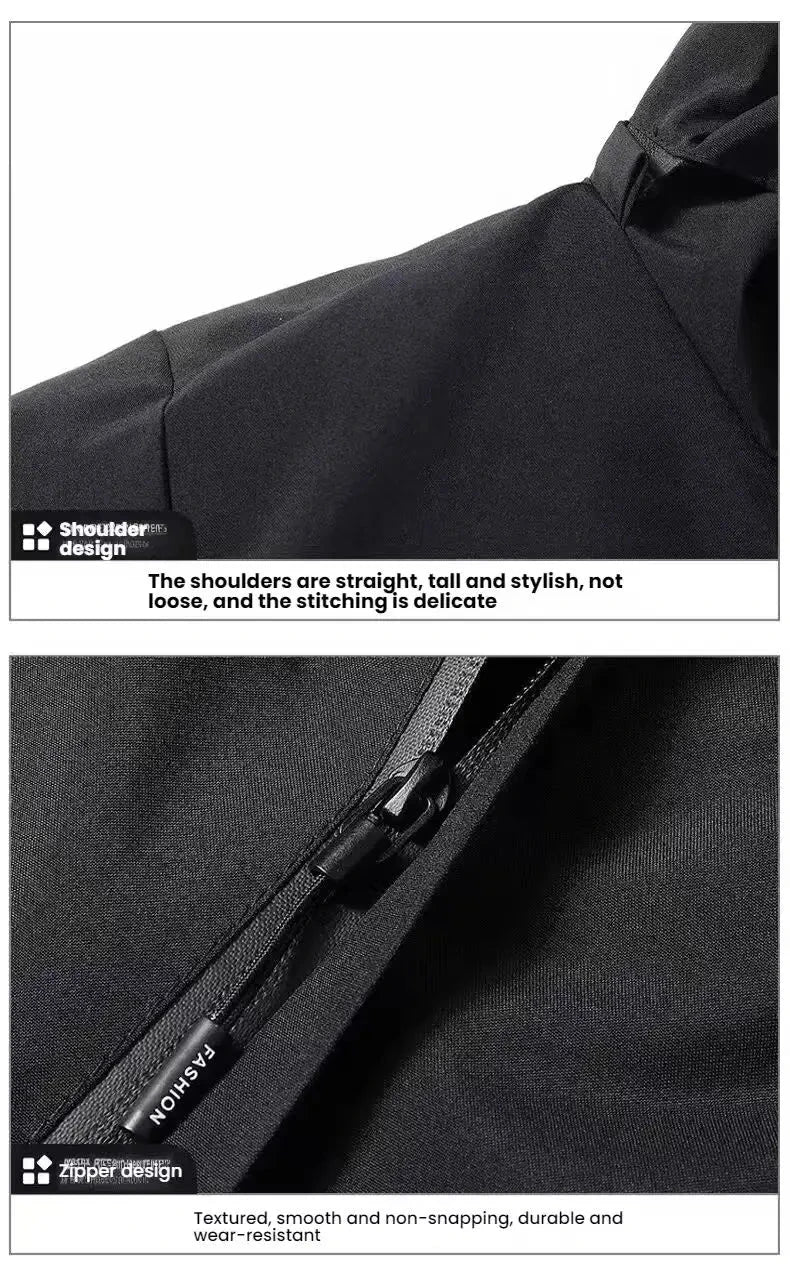 Men's Waterproof Rain Jacket Lightweight Outer Hooded GlowCart