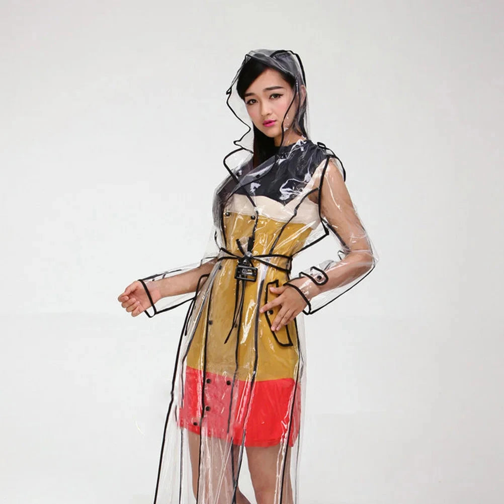 Rain Coat Transparent Raincoat Waterproof Cheer Jacket Clear GlowCart