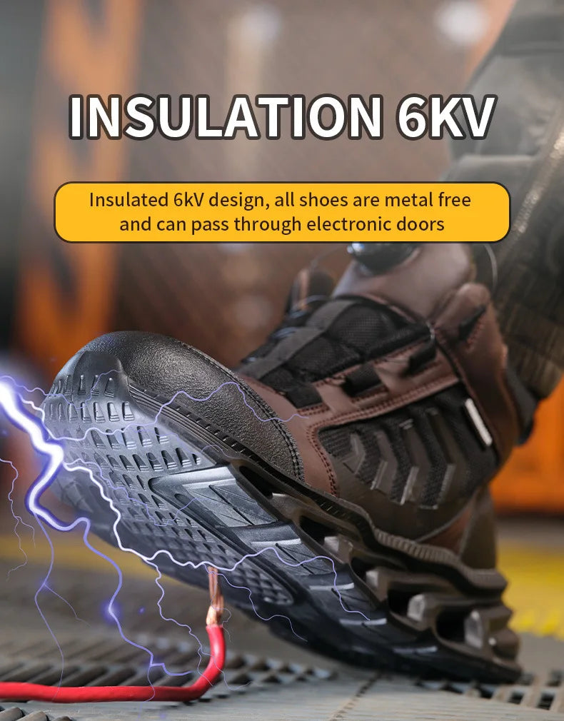 Insulation 6KV Work Safety Boots Men Anti smash Anti Puncture Security Protective Safety Shoes Men Work Shoes Plus Size 47 48 GlowCart