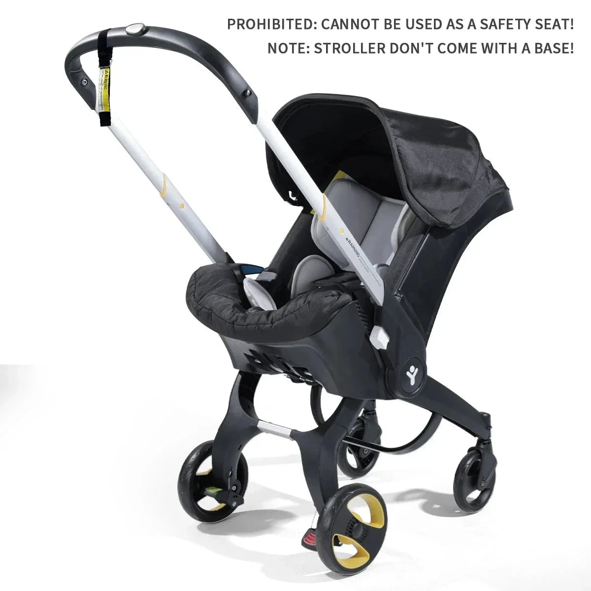 Lightweight baby stroller, folding and portable, adjustable handle direction, bidirectional push, metal frame, with awning GlowCart