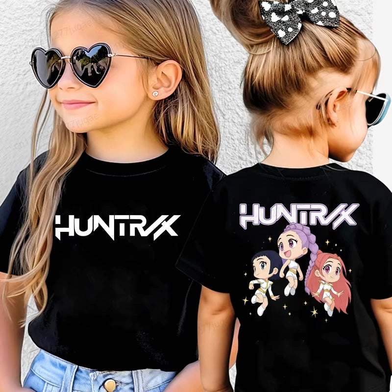 KPop Demon Hunters Saja Boys Kids Clothing Summer Cartoon Derpy Tiger Clothes Fashion Boys T-shirt Cotton Children's T Shirts GlowCart