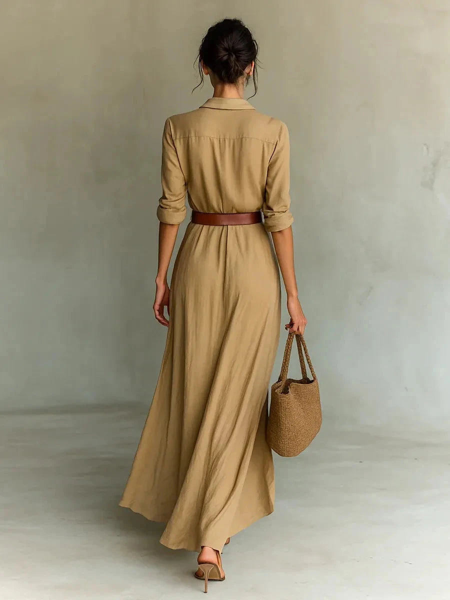 2025 New Autumn Woman Sexy Deep V Neck Hollow Long Dress GlowCart