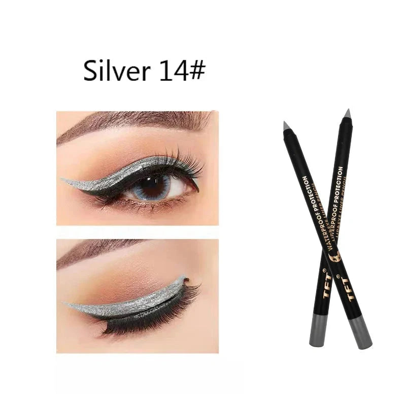 Long Lasting Eyeliner Pencil Colourful Pigment Waterproof GlowCart