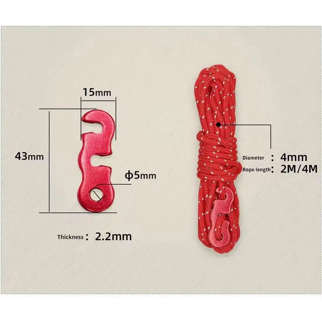 4 Outdoor Tent Ropes Reflective Ropes Canopy Ropes GlowCart