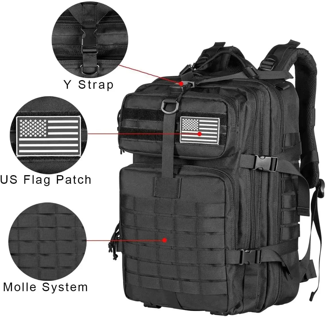 50L Man Tactical Backpacks Outdoor Traveling Bags Outdoor 3P GlowCart