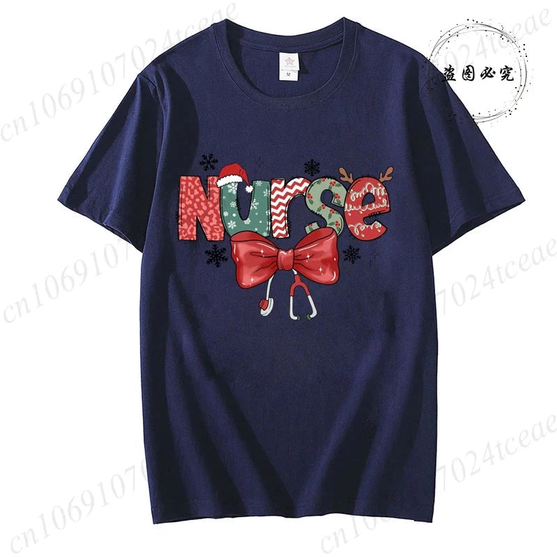Christmas Nursing Women's T-shirts Christmas Nurse Shirt GlowCart