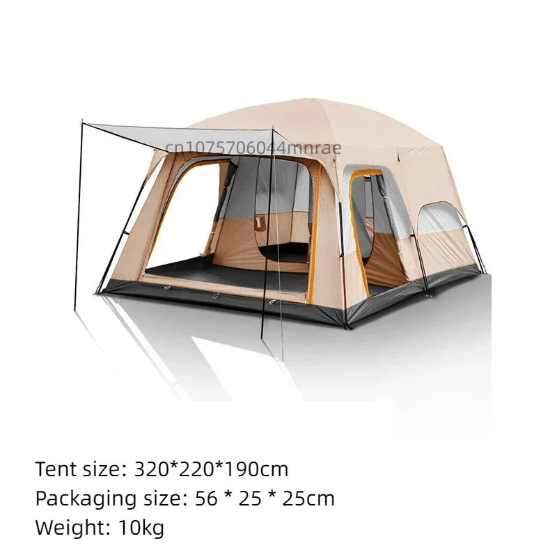 Outdoor Camping Tent, Portable Folding Anti Rainstorm GlowCart