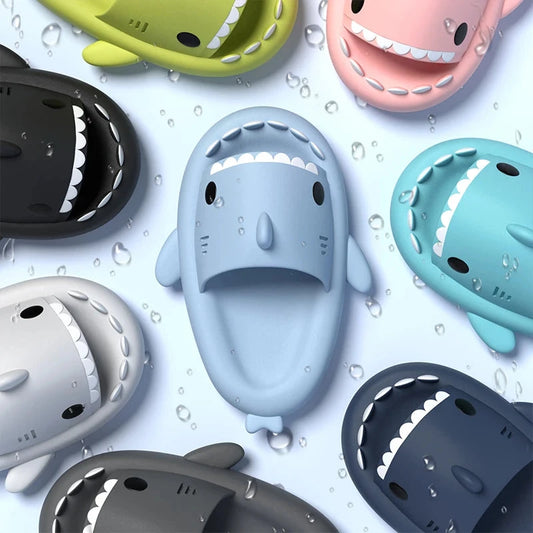 Women's Slippers Cute Cartoon Shark Men Slides Anti Slip GlowCart