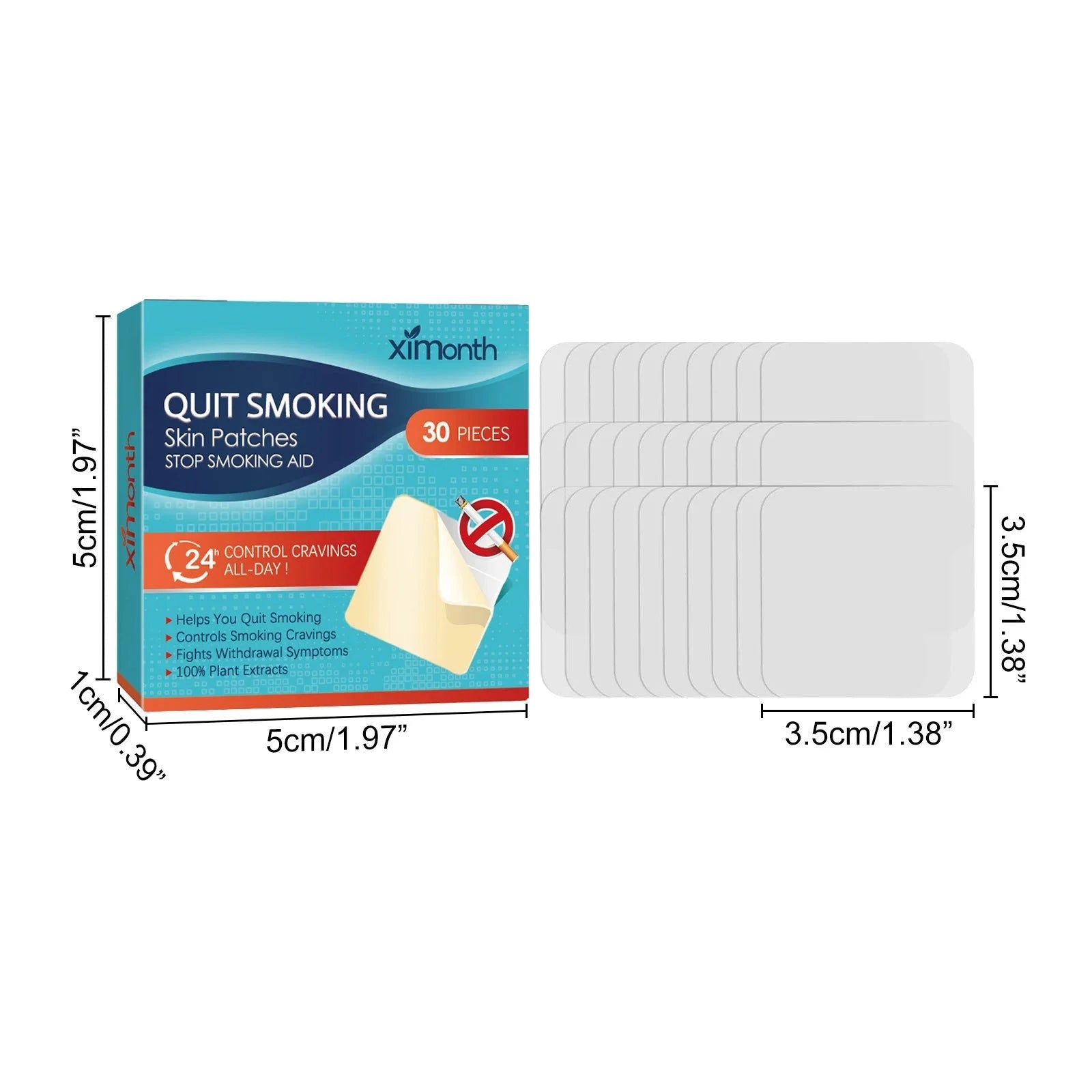 30Pcs Smoking Cessation Patch Health Patch Assisted Smoking GlowCart