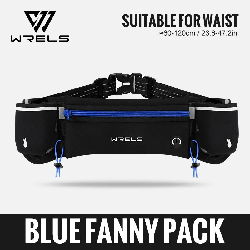 Marathon Trail Running Waist Pack Anti-Slip Dual Pocket Running Hydration Belt Lightweight Reflective Hiking Running Fanny Pack GlowCart