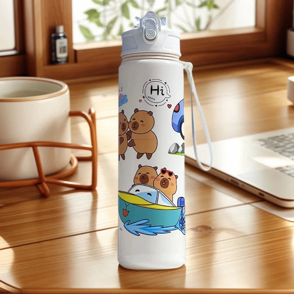 3in1 School Backpack Set Nylon Cute Bookbag Going Out Cartoon Laptop Travel Bag Breathable Back Large Capacity Cute Capybara Bag GlowCart