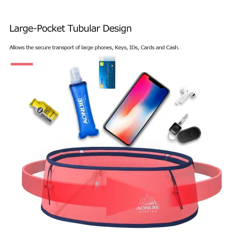 AONIJIE W8101 Hydration Running Belt Waist Pack Travel Money Bag Trail Marathon Gym Workout Fitness Mobile Phone Holder GlowCart