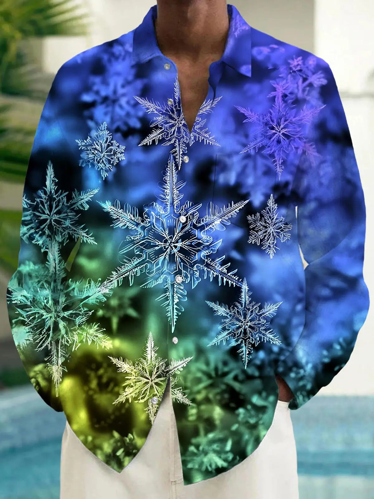 Men's shirts, button down shirts, casual shirts, spring and summer, printed long sleeves, daily, fashionable, comfortable GlowCart