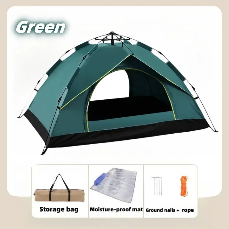 Camping Waterproof Tent 2-3 People One-touch Camping Tent GlowCart