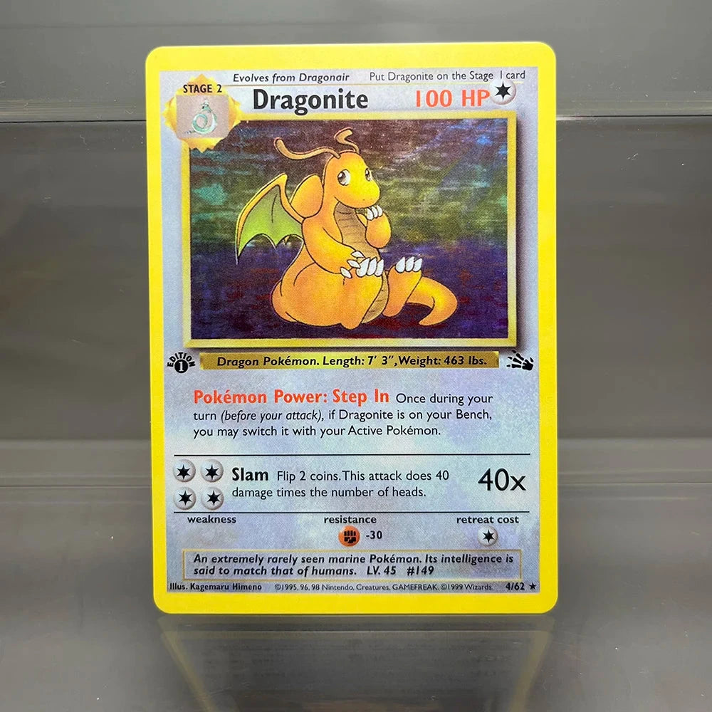 PKM Cards 1st Edition Charizard Blastoise Dragonite 1996 GlowCart