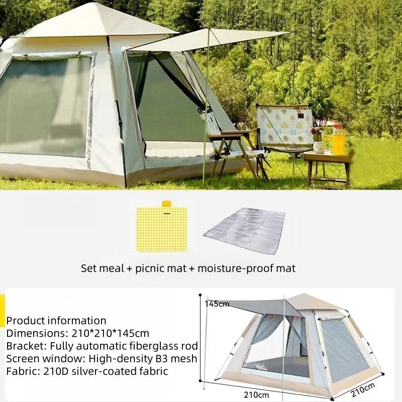 Outdoor Portable Camping Tent Fully Automatic Tent Sunshade GlowCart