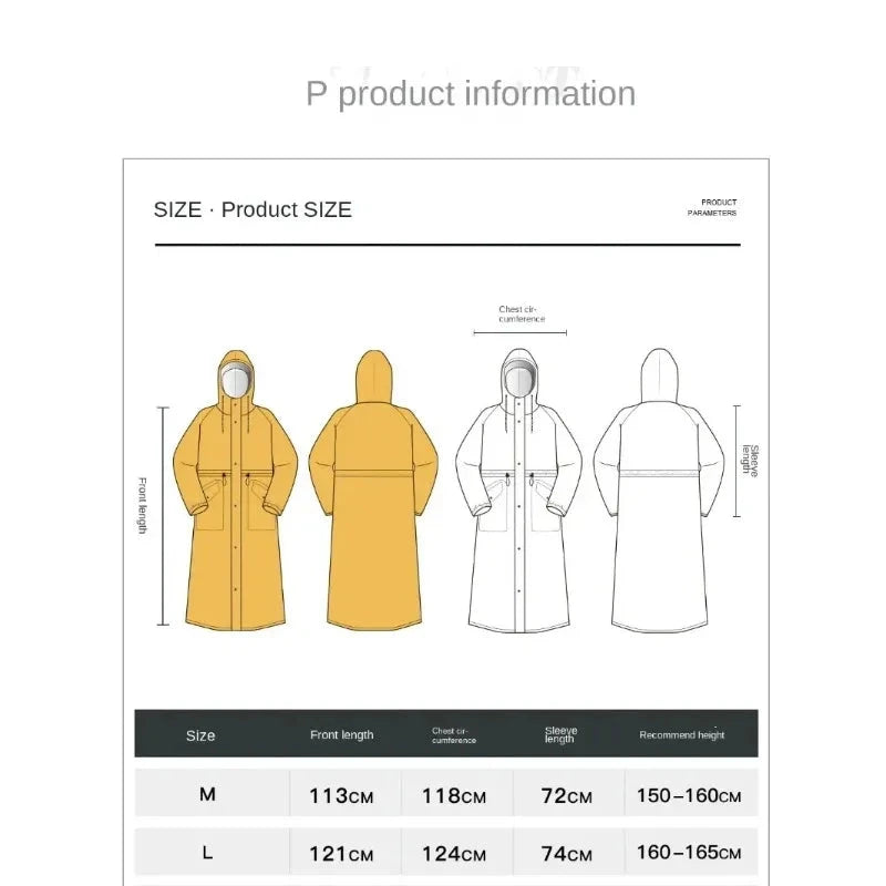 Adult Raincoat Women's Men's and Women's Single Long Full GlowCart