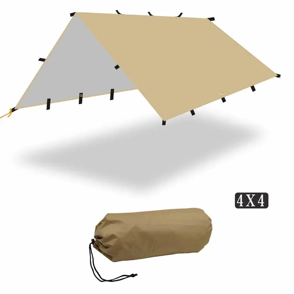 TARKA Camping Tent Tarp 3×3m/4x4m Tourist Picnic Survival GlowCart