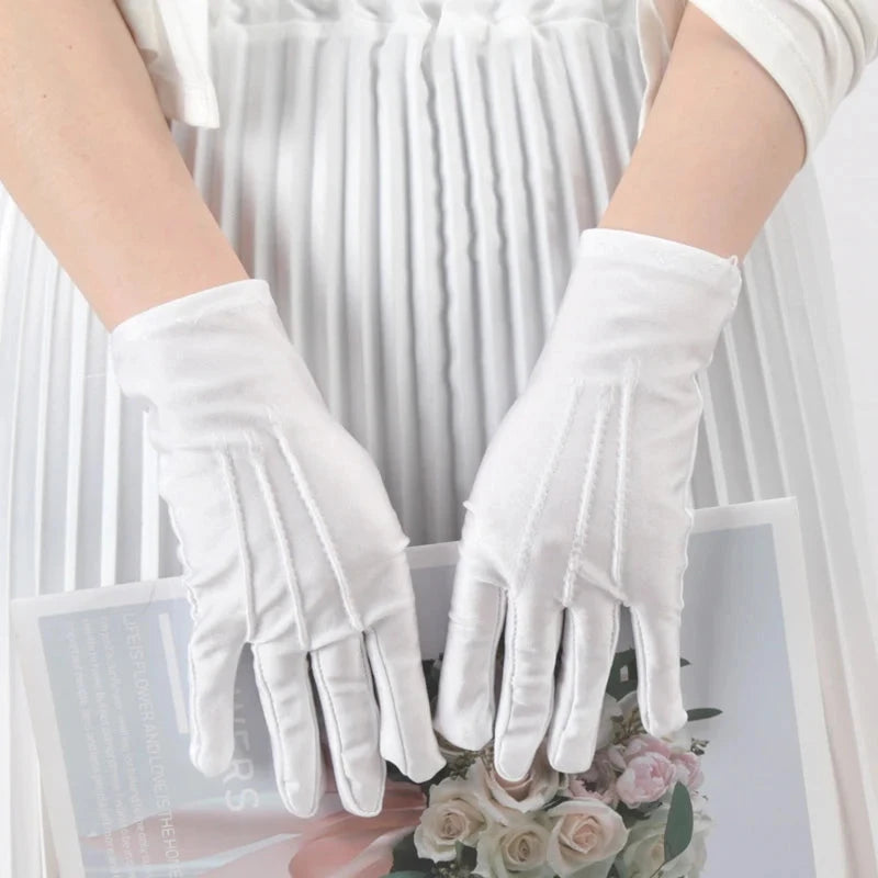 Elastic Black White Formal Gloves Honor Guard Gloves Guard GlowCart