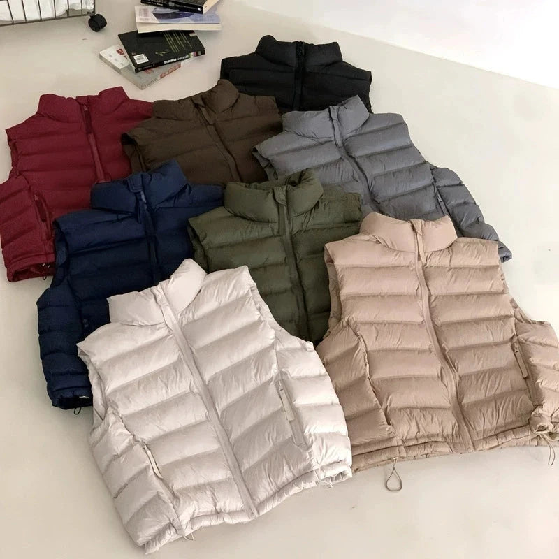 VigoAnne 2025 New Down Cotton Vest Women Autumn Winter Short GlowCart