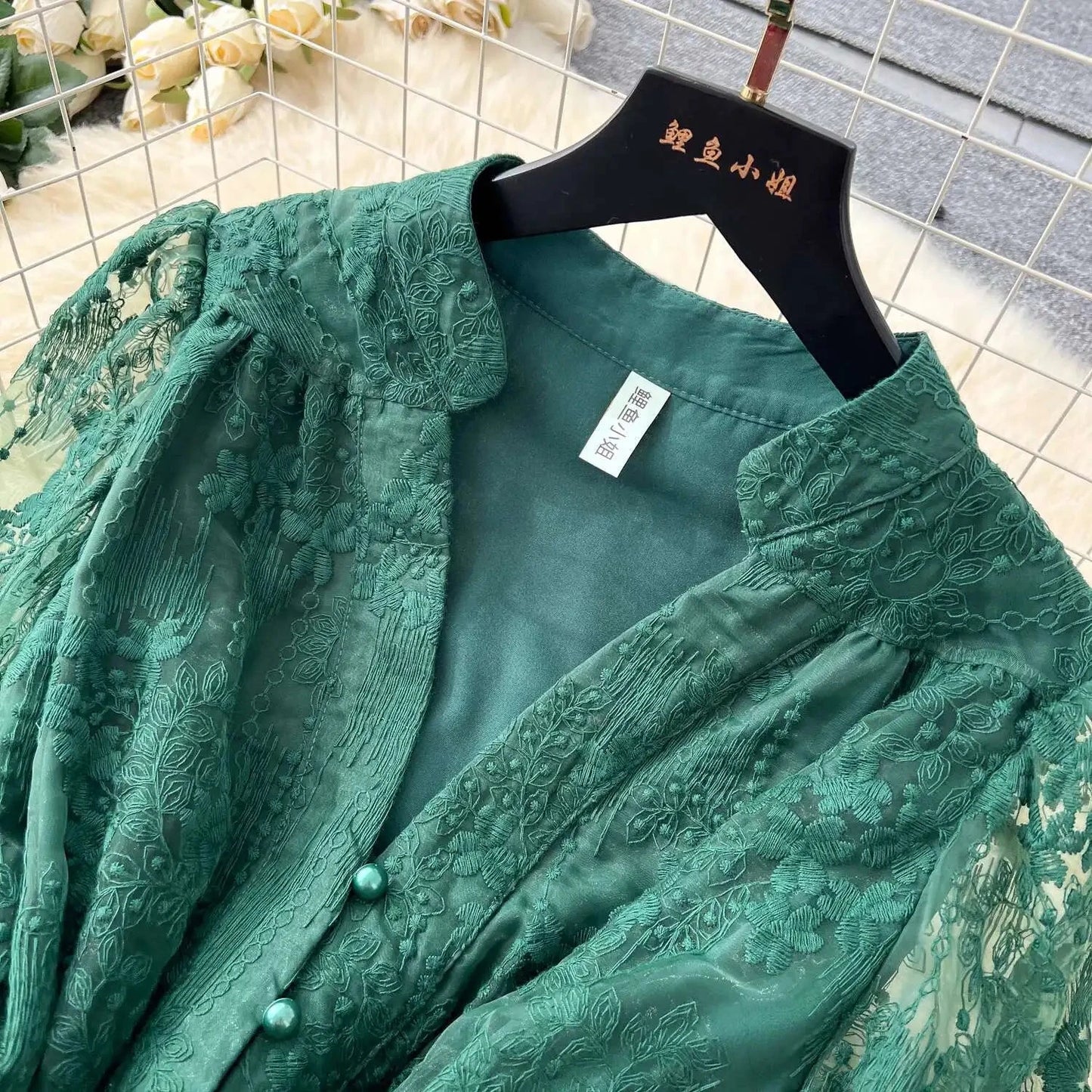 Luxury Embroidery Formal Dresses Women Summer Autumn Lantern GlowCart