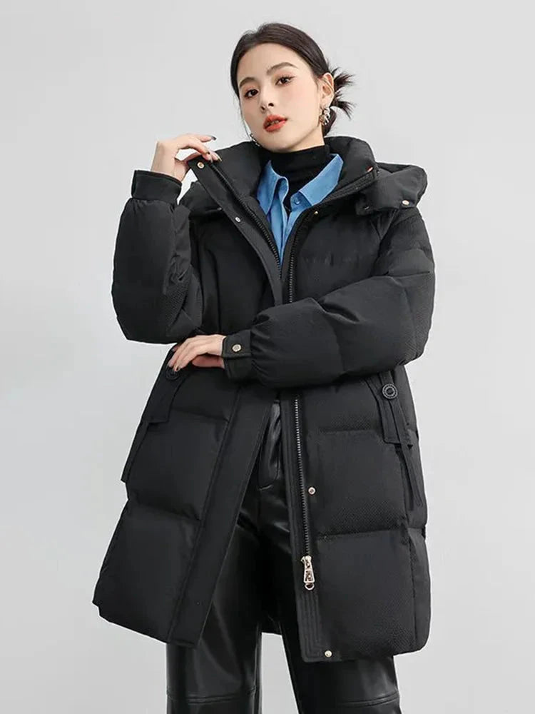 Winter Warm Down Cotton Hooded Abrigos De Plumas Women GlowCart