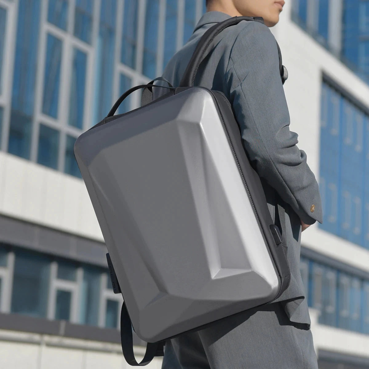 Backpack Men's Business Hard Shell Backpack Large Capacity GlowCart