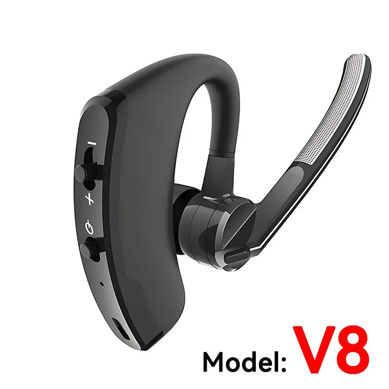 New V8 Wireless Bluetooth Single Earphone With HD Mic Stereo GlowCart