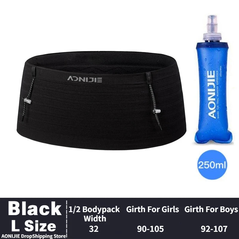AONIJIE W8116 Woven Elastic Sports Waist Pack Men Women Trail Running Belt Hydration Waist Bag Phone Holder Gym Fitness Marathon GlowCart