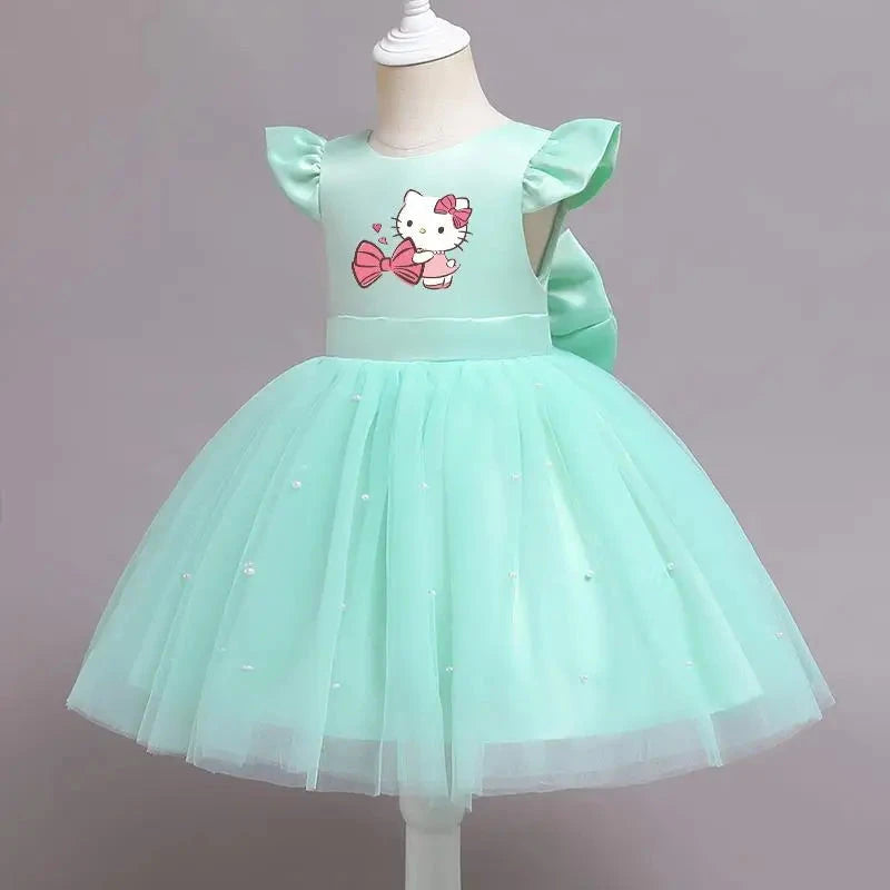 Hello Kitty Girls Lace Dresses Tulle Tutu Princess Dresses GlowCart