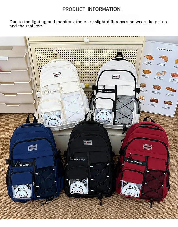 Japanese Style School Backpack Small Doll Bag Large Capacity for Middle&High School Student Men And Women Youth Casual GlowCart