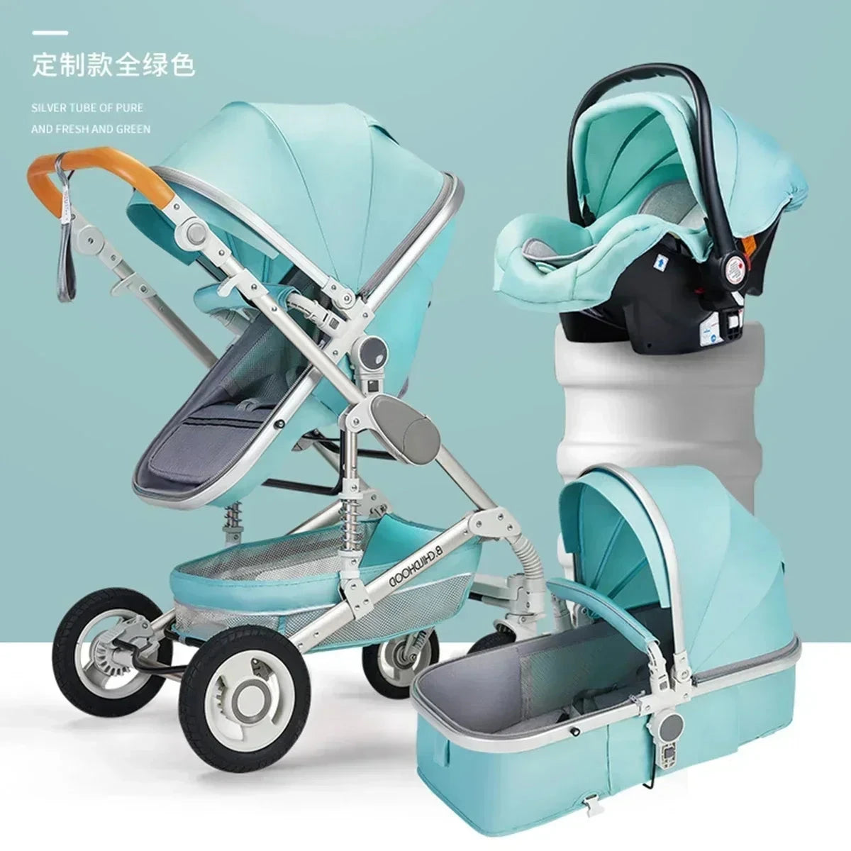 Baby stroller 3 in 1 stroller folding two-sided child four seasons kinderwagen baby carriage  high landscape Newborn Travelling GlowCart