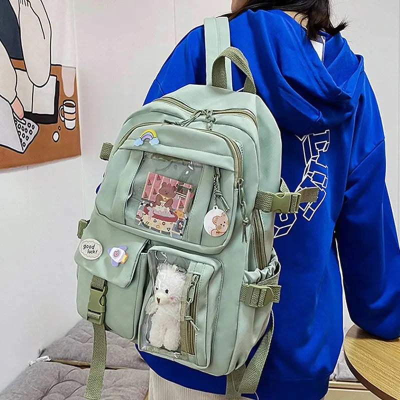Cute Girls Backpack Fashion Cartoon Teen Student School GlowCart