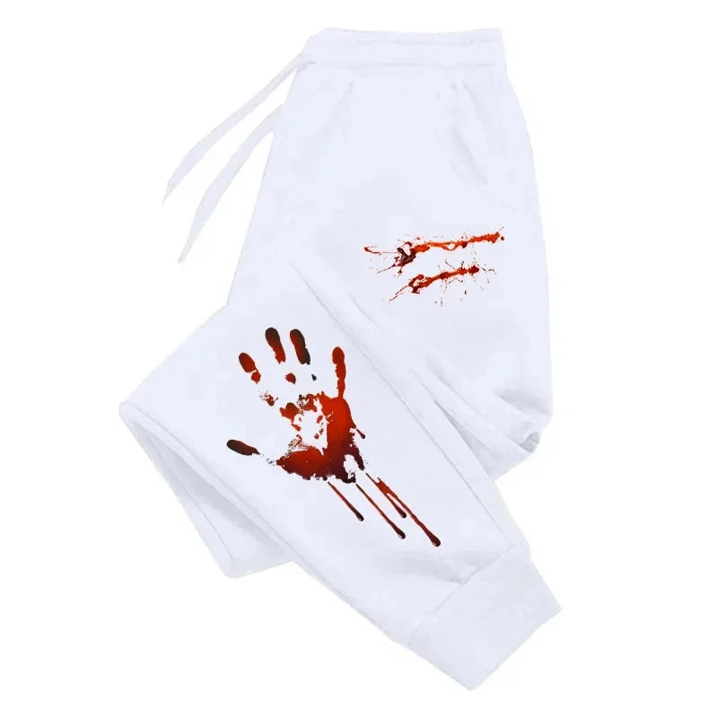 Funny Bloody Handprint Trousers 2025 New Design Men's GlowCart
