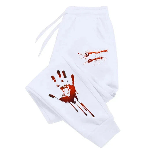 Funny Bloody Handprint Trousers 2025 New Design Men's GlowCart