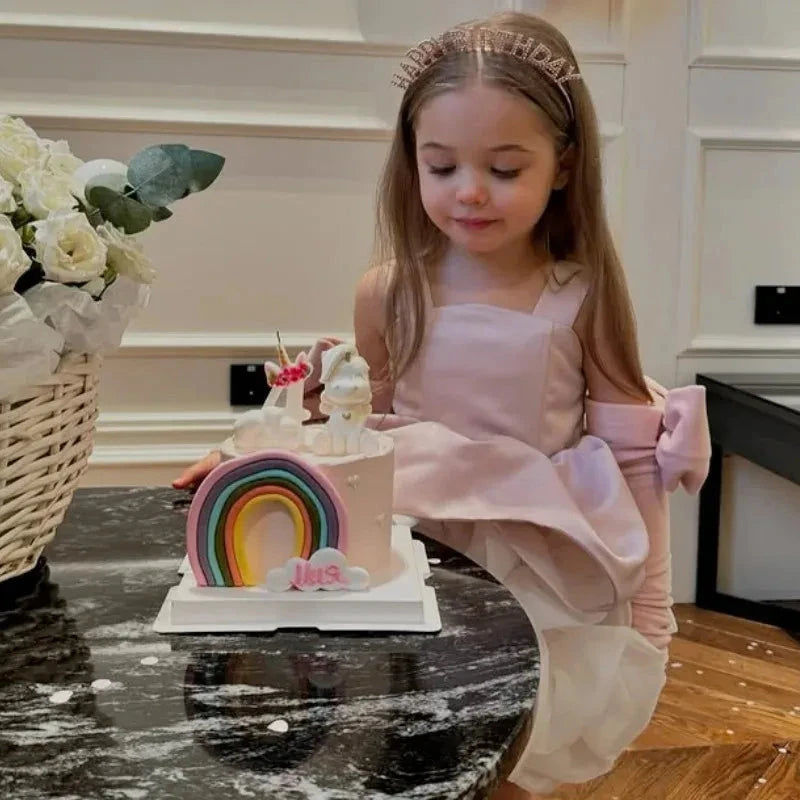 Customized Lovely Pink Flower Girl Dress for Wedding with GlowCart