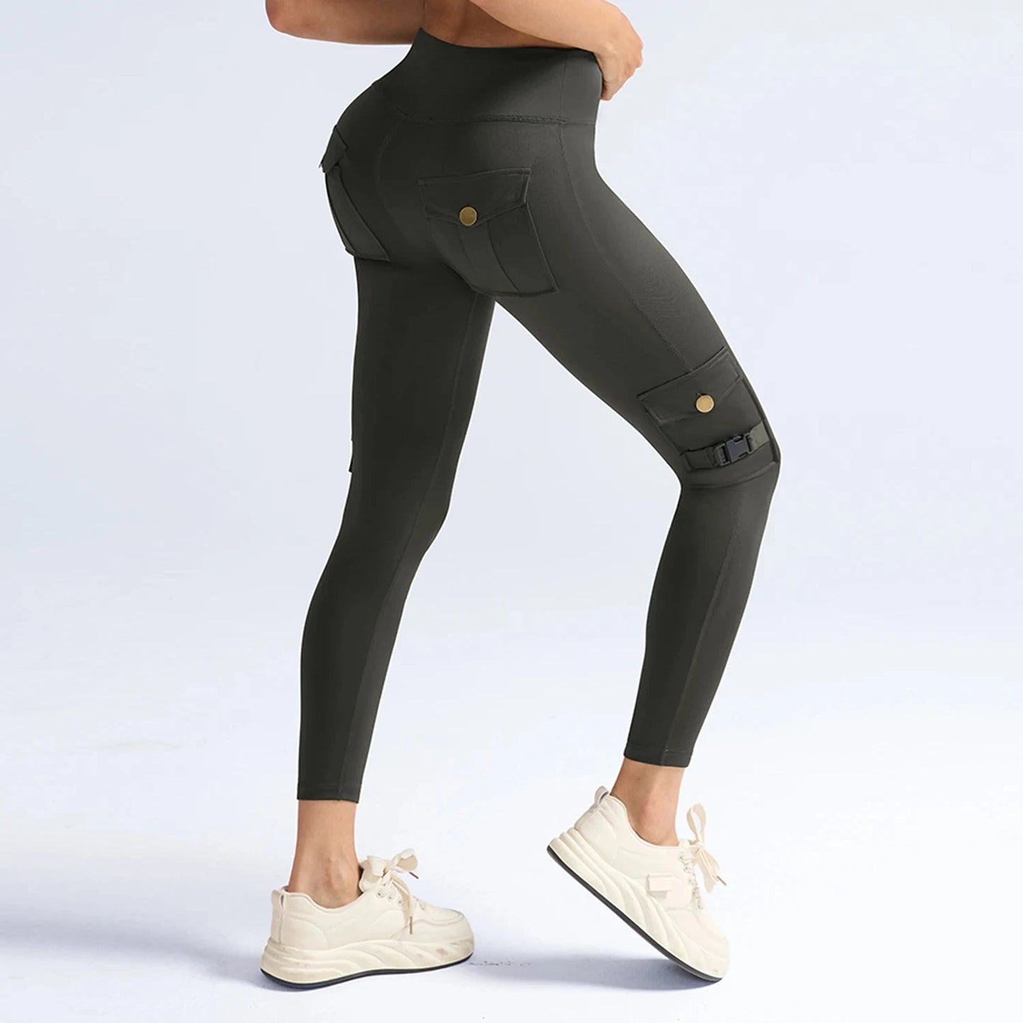 Women Workout Tight Leggings with Pockets Hidden Scrunch GlowCart