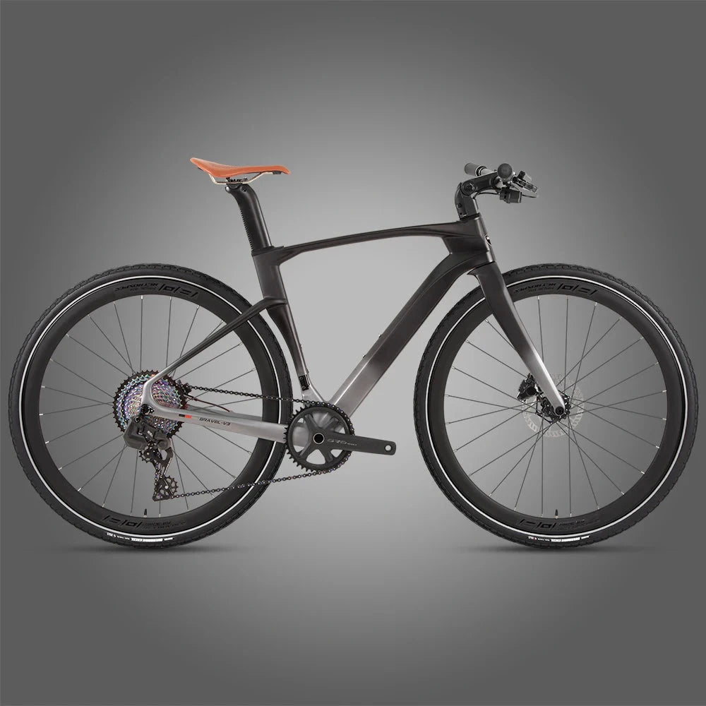 TWITTER GRAVEL-V3 Wheel Peak EDS radio variable 13speed Flat handlebar full carbon fiber gravel road bike hydraulic disc brakes GlowCart