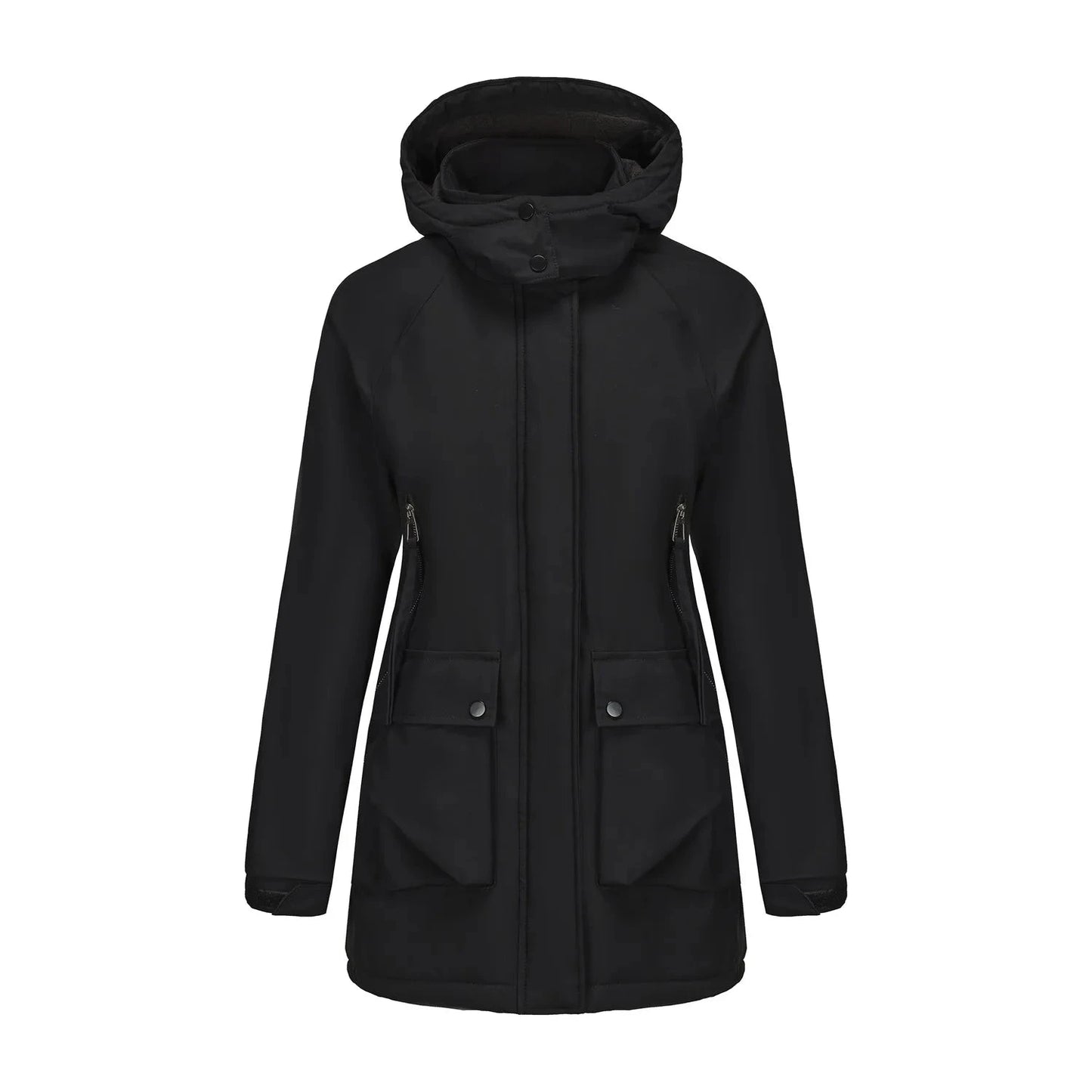 Women's Winter Jacket Coat Detachable Cap Fleece Down Parka GlowCart