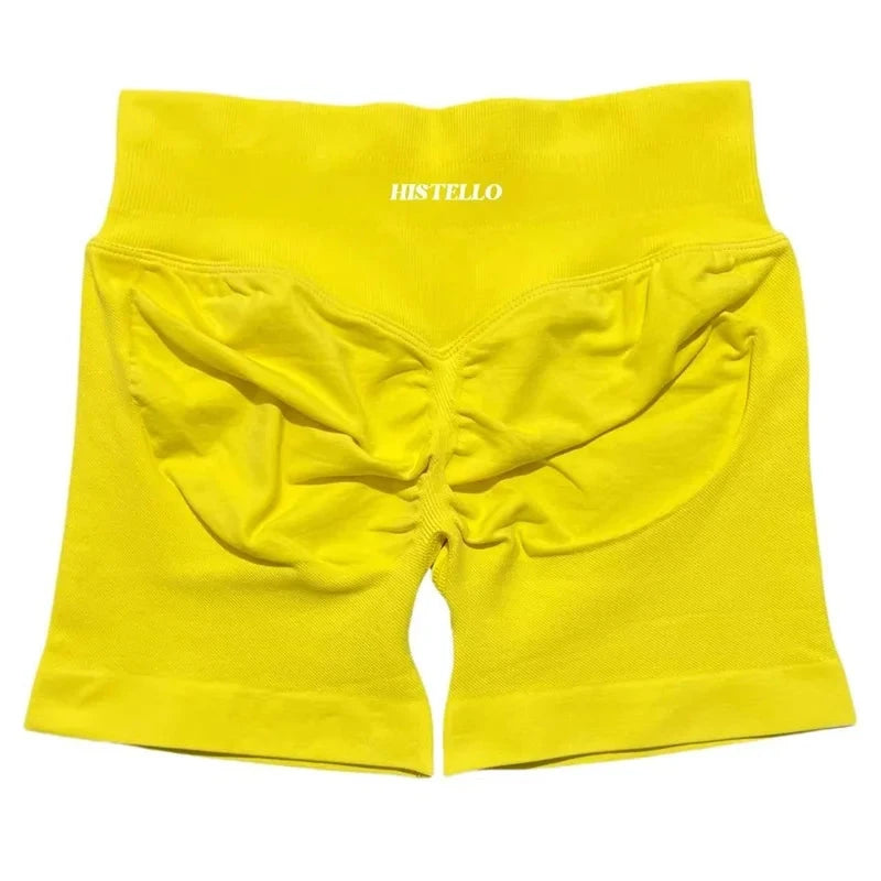 HISTELLO Impact Shorts Df Substitute High Waist Women Yoga Workout Short Seamless Leggings Stretch Fitness Running Gym Shorts GlowCart