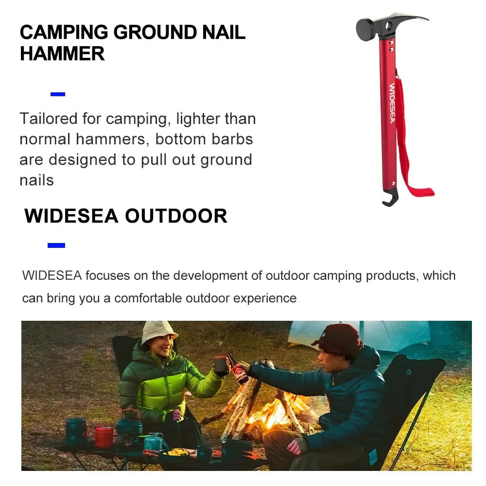 Widesea Camping Hammer Stainless Steel Copper Outdoor Tent GlowCart