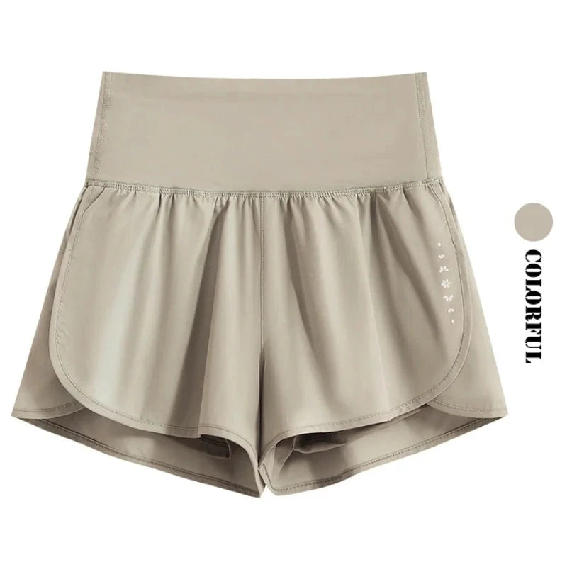 DRUR Women Yoga Shorts High Waist Double Layer Running Gym Shorts With Pocket Summer Sportswear Fitness Clothes Jogger Short New GlowCart