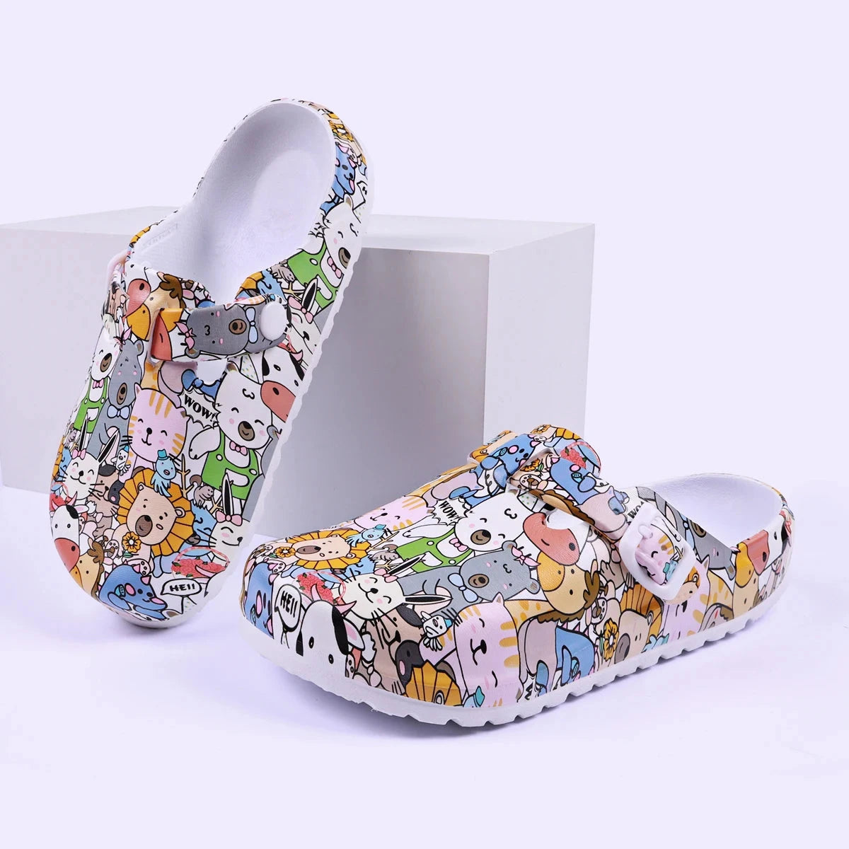 Women Flat Indoor Slippers Printing Soft EVA Soles GlowCart