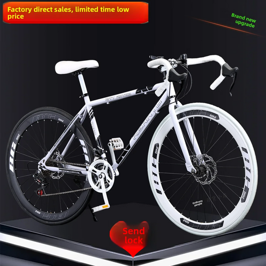 Ultra-Light Variable-Speed Road Racing Bike for Adults & Students (Solid Tire) GlowCart