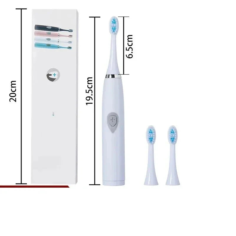 1pc White/Pink Electric Toothbrush Adult Model Soft Bristle GlowCart