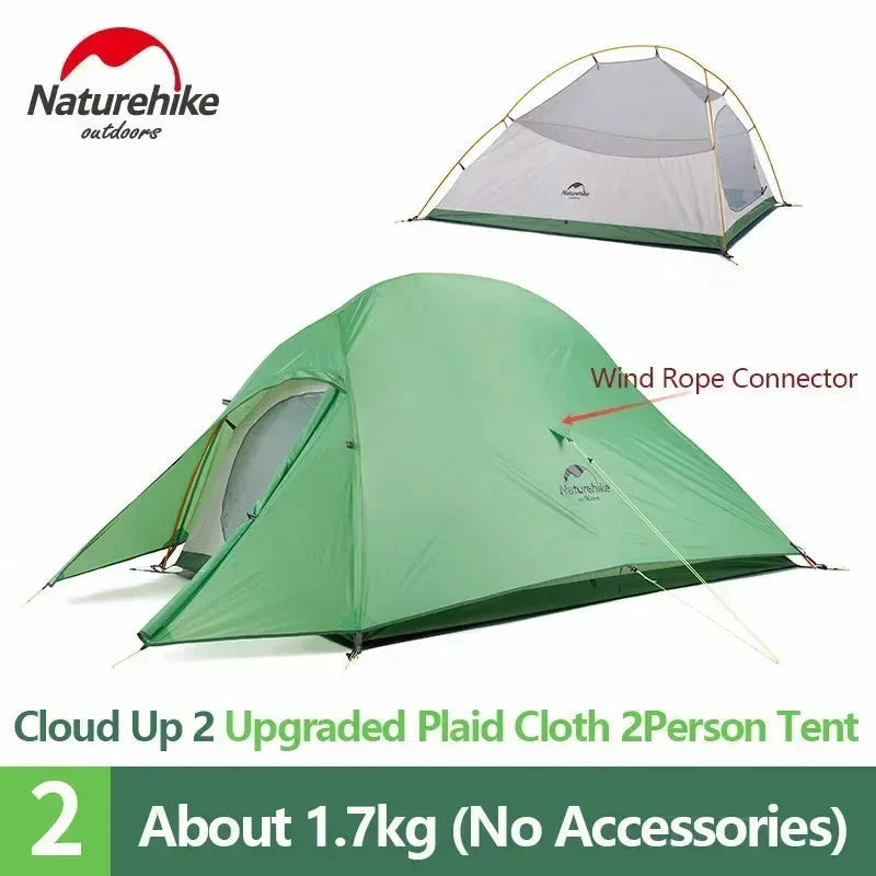 Naturehike Cloud Up 1 2 3 Person Camping Tent Ultralight GlowCart