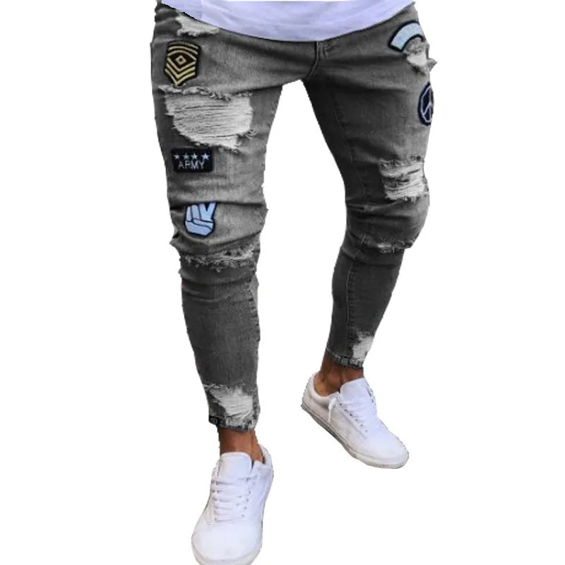 2024 Men Jeans Solid Pockets Stretch Denim Straight Pants Spring Summer Business Casual Trousers Daily Streetwear Men's Clothing GlowCart