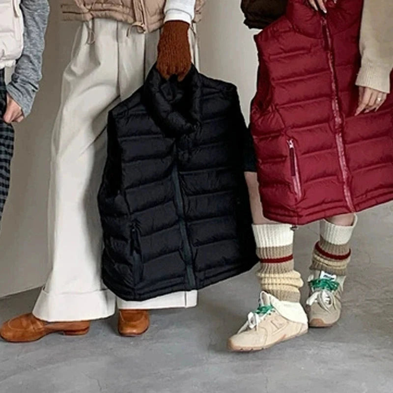 VigoAnne 2025 New Down Cotton Vest Women Autumn Winter Short GlowCart