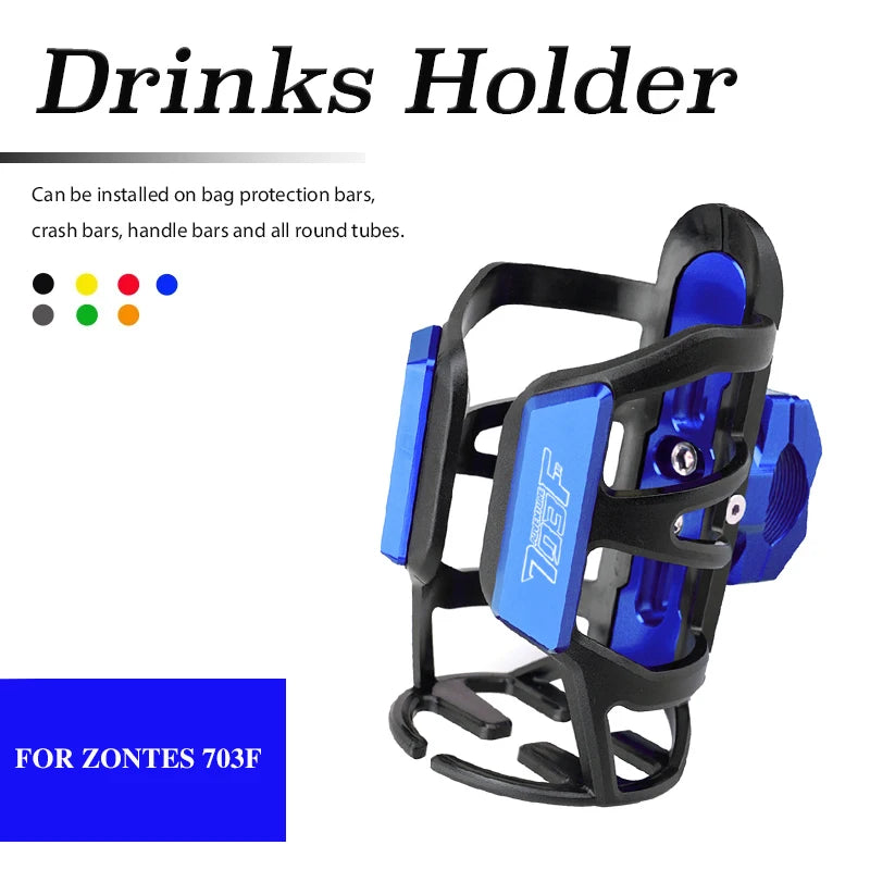 FOR ZONTES 703F ZT703F zontes 703f 703 F ZT368G Motorcycle CNC Beverage Water Bottle Cage Drink Cup Holder Water Cup Holder GlowCart
