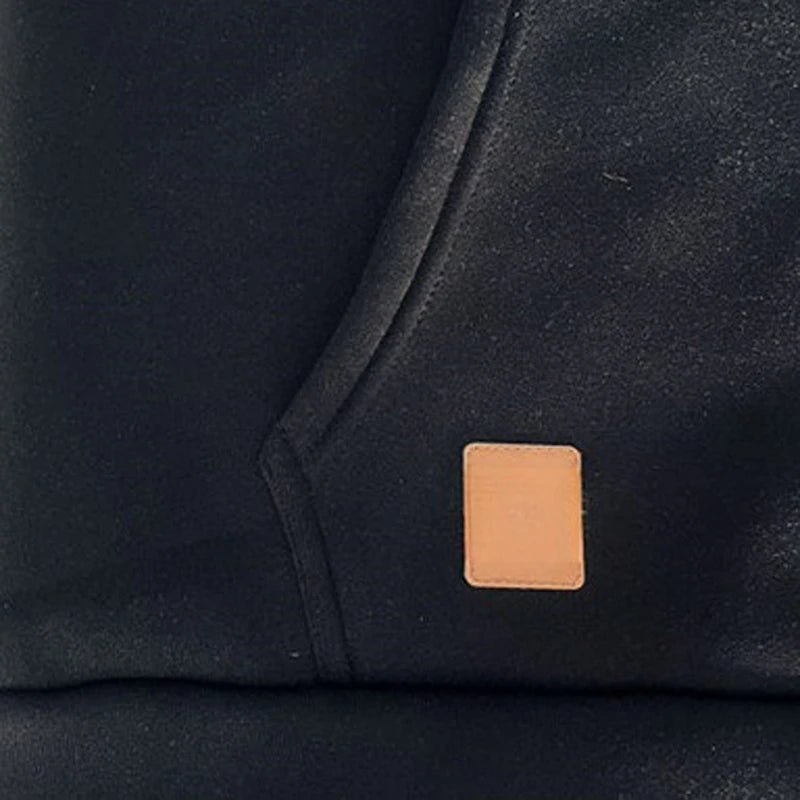 Autumn men's thick hoodie, sweatshirt, casual loose pullover, Harajuku long-sleeved zipper multi-pocket drawstring top for men GlowCart